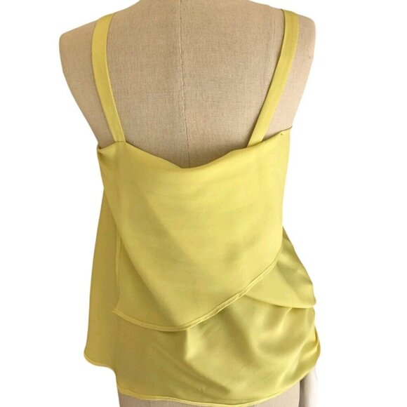 Robert Rodriguez Chartreuse/Yellow Unique Draped Tie Front Top Size 8 - Picture 4 of 7